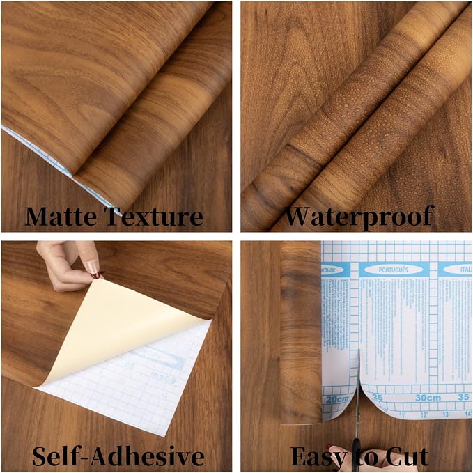Abyssaly Wood Contact Paper, Self Adhesive Waterproof Wall Paper - Image 2