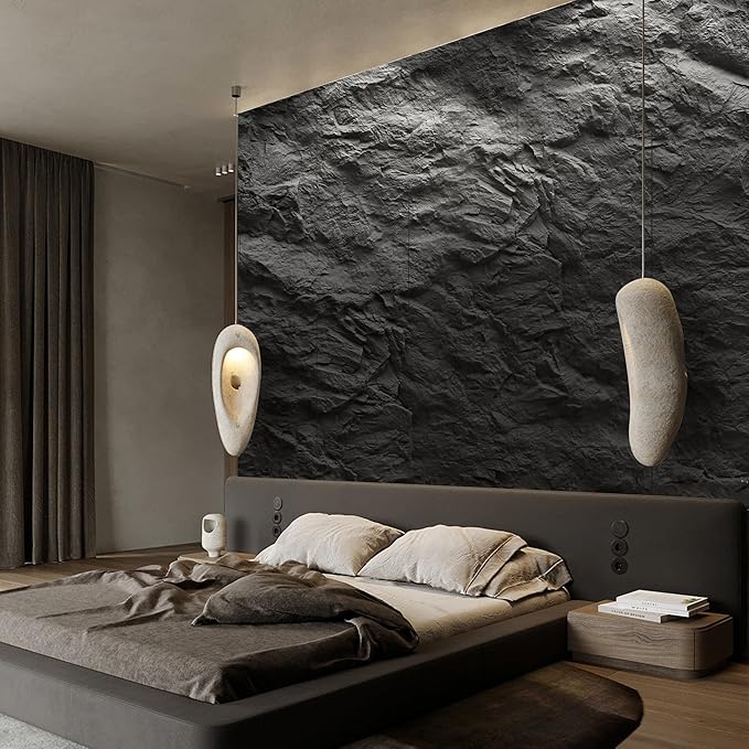 KASARO 3D Faux Stone Wall Panels, Cement Texture Thicker Accent - Image 2