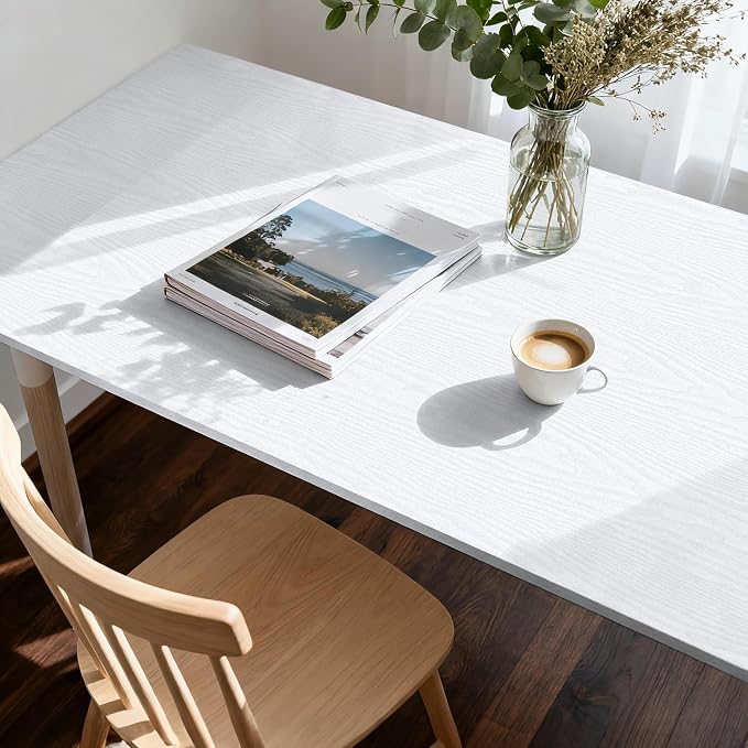 COSNIGHT White Wood Grain Contact Paper Self-Adhesive - Image 4