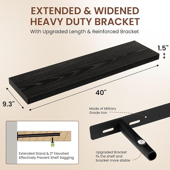 Dreamland 40 Inches Floating Shelves - Image 3