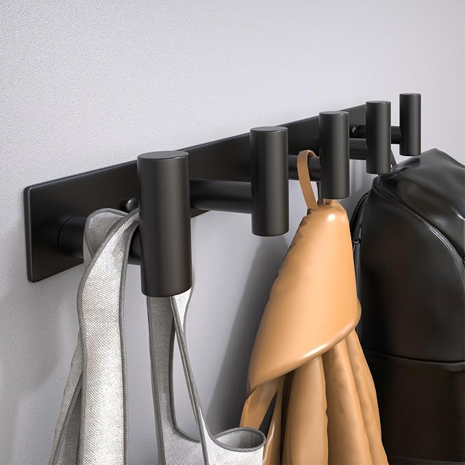Wall Mounted Coat Rack-5 Hooks, Heavy Duty Stainless Steel Hook Rail - Image 8