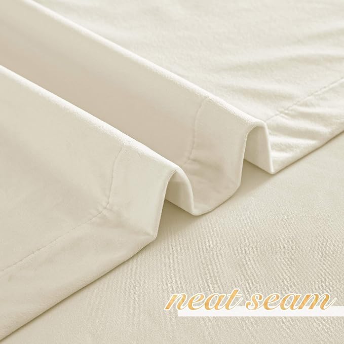 NICETOWN Thermal Insulated Ivory White Velvet Curtains 72 Inch Length, Heavy - Image 7