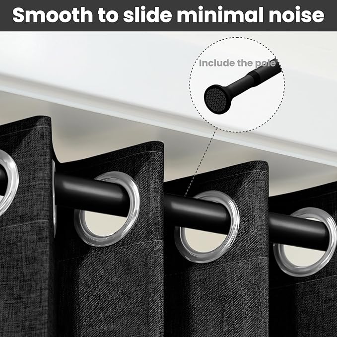 AJAZZ Blackout Door Curtains for Doorways - Image 3