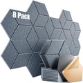 8 Pack Self-Adhesive Acoustic Panels 12" X 10" X 0.4" by Dailycooper