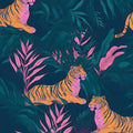 BOKEBEVE Tiger Wallpaper Peel and Stick Jungle Tropical Contact Paper Vintage by BOKEBEVE