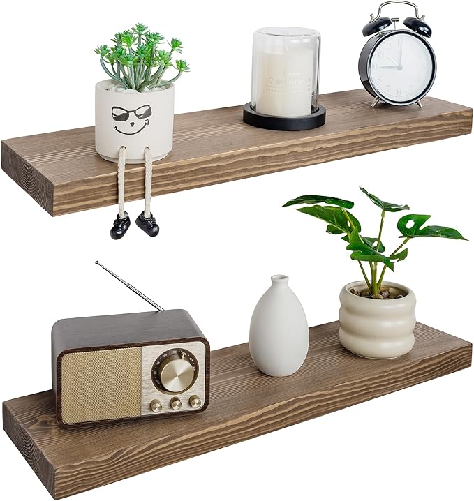 BGMG 30 inch Walnut Floating Shelves by BGMG