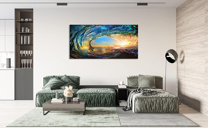 Cao Gen Decor Art S06750 Giant Wave Water Wall Art Canvas Prints 1 Panels Ocean - Image 2