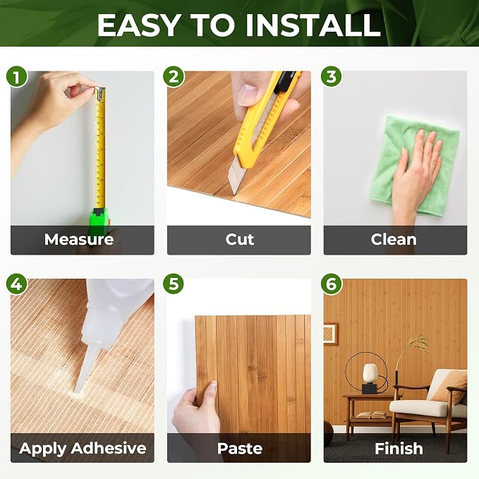 Bamboo Wall Panel, Peel and Stick wall Panels, paneles decorativos para pared - Image 7