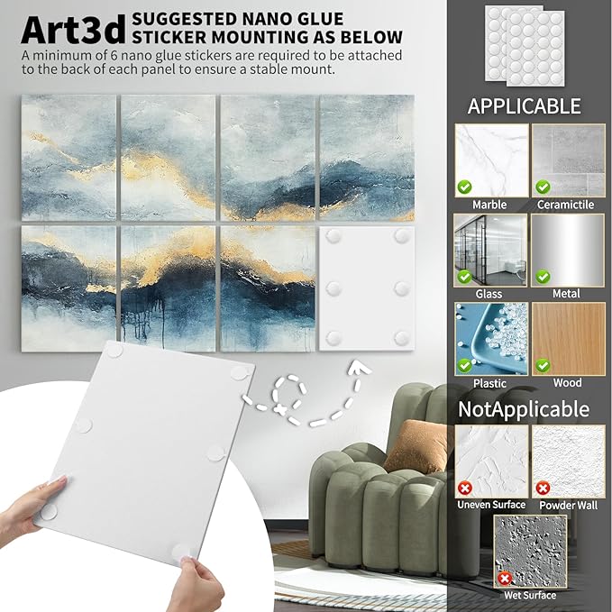 Art3d Soundproof Wall Panels 48"x32", Sound Absorbing Decorative Wall Panels - Image 6