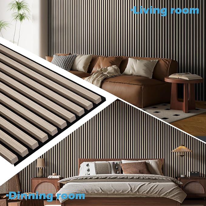 Art3d 4-Pack 108" x 12" Acoustic Wood Panels - Image 3