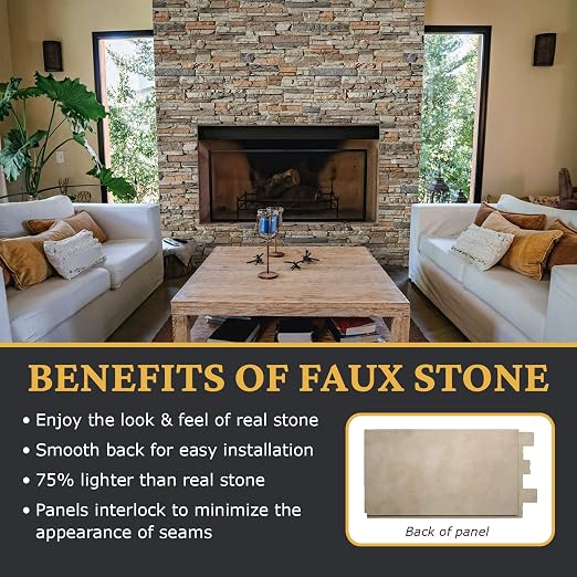 AZ Faux High-Density Polyurethane Faux Stone Wall Covering Panels - Image 4