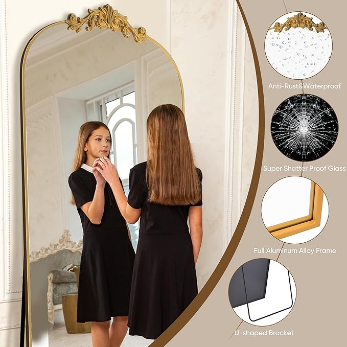 Antok Arched Full Length Mirror, Full Body Mirrors - Image 5