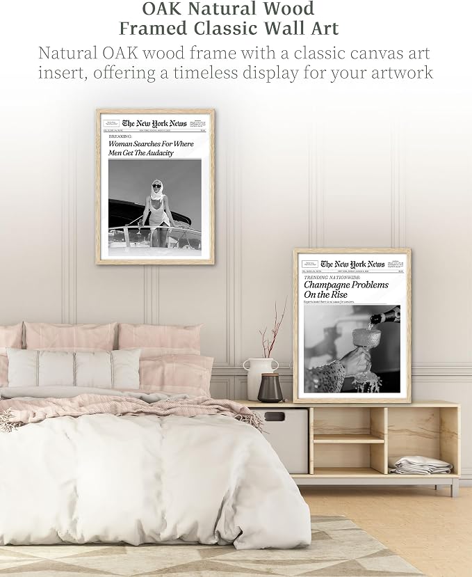 iHery Champagne Problems On the Rise Newspaper Headline Framed Wall Art - Image 7