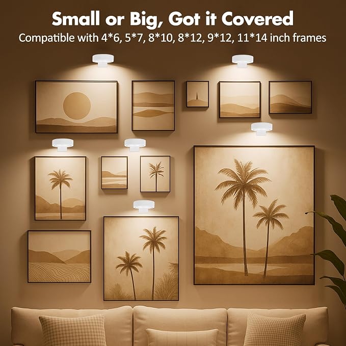 3Pcs Picture Light Battery Operated, Wireless Led Painting Light - Image 7
