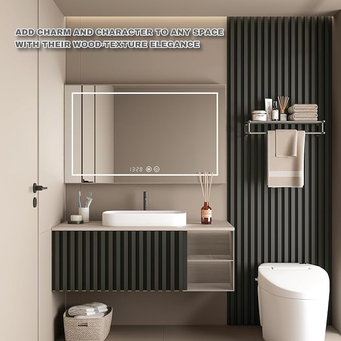 Black Wall Panels for Interior Wall Décor Wainscoting Panels 48x6.2x0.4in - Image 6