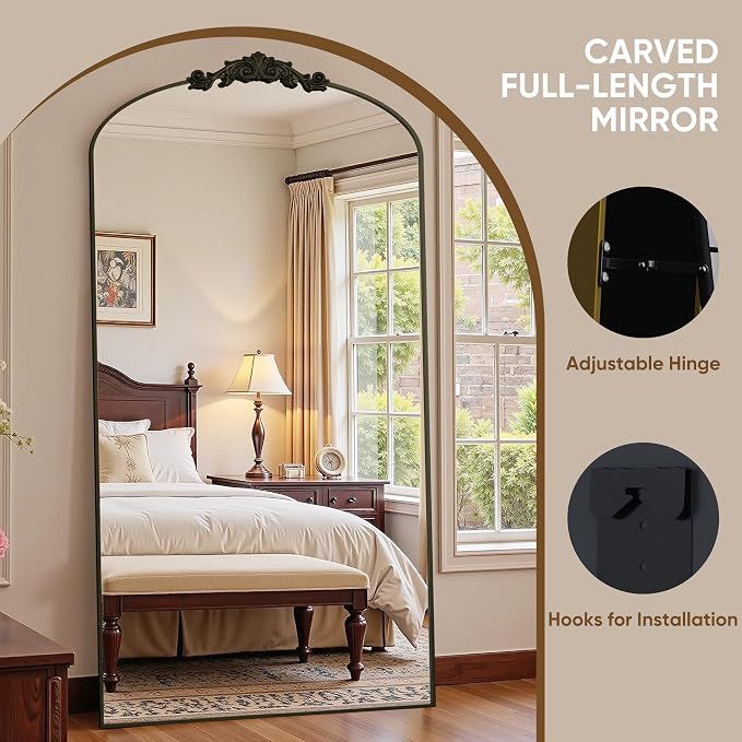 Antok Arched Full Length Mirror, Full Body Mirrors - Image 4
