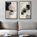 Framed Neutral Abstract Floral Wall Art by Cuspin