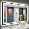 60x36 Black Framed LED Bathroom Mirror by Awandee