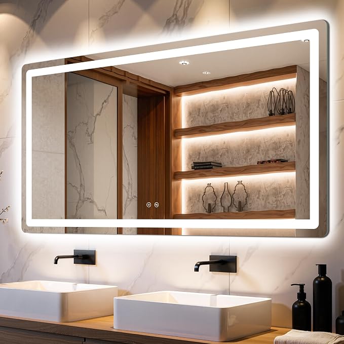 Delma LED Bathroom Mirror with Lights, 30x55 Vanity Mirror by Delma