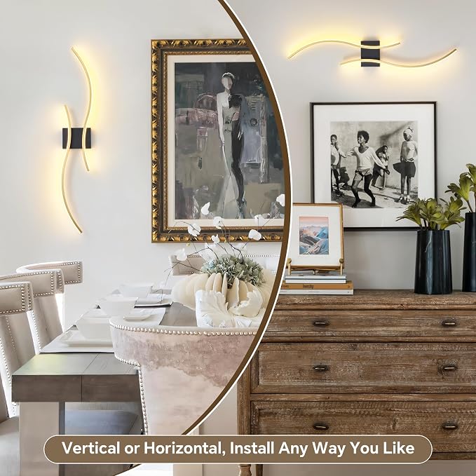 Battery Operated Wall Sconce Set of 2, Dimmable Modern LED Rechargeable Wall - Image 5