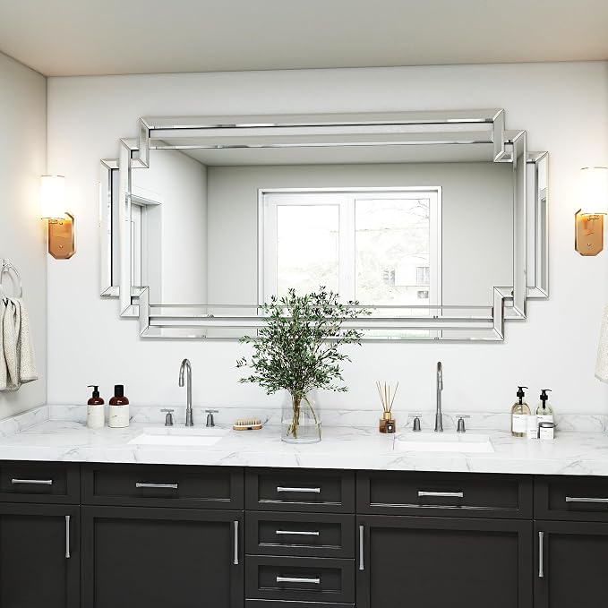 30" X 59" Large Wall Mirror for Decor, Glass Decorative Mirror - Image 5