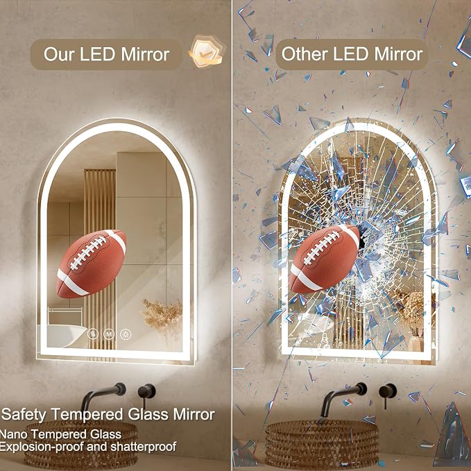 Arched LED Bathroom Mirrors - Image 3