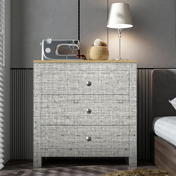 Gray Wallpaper Peel and Stick 15.75x196.85inch Contact Paper Grasscloth - Image 6