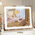 ROLOVE Vanity Mirror with Lights 22"x18", Lighted Makeup Mirror with 10X by ROLOVE