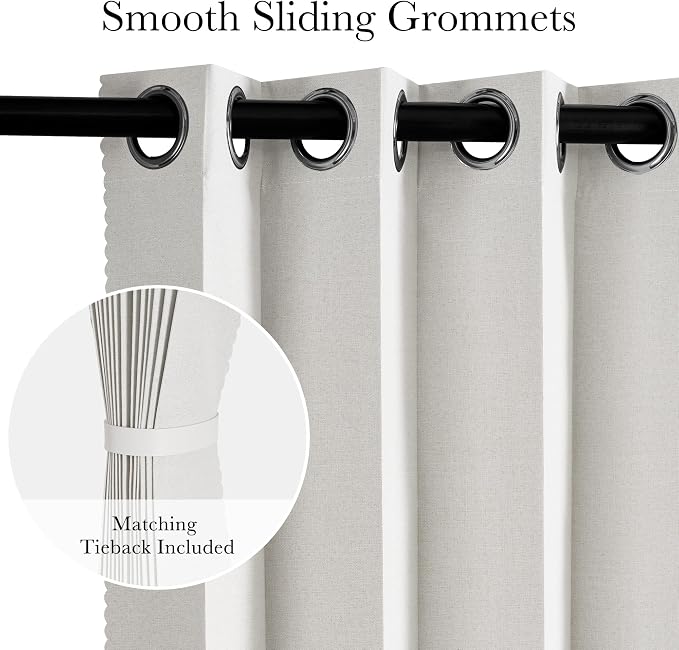 RYB HOME Accordion Style Room Divider Curtain-100% Blackout Folding Accordion - Image 3