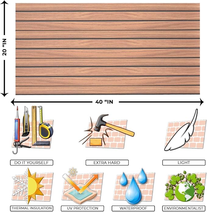 IZODEKOR 3D Wood Effect Styrofoam Wall Panels - Image 4