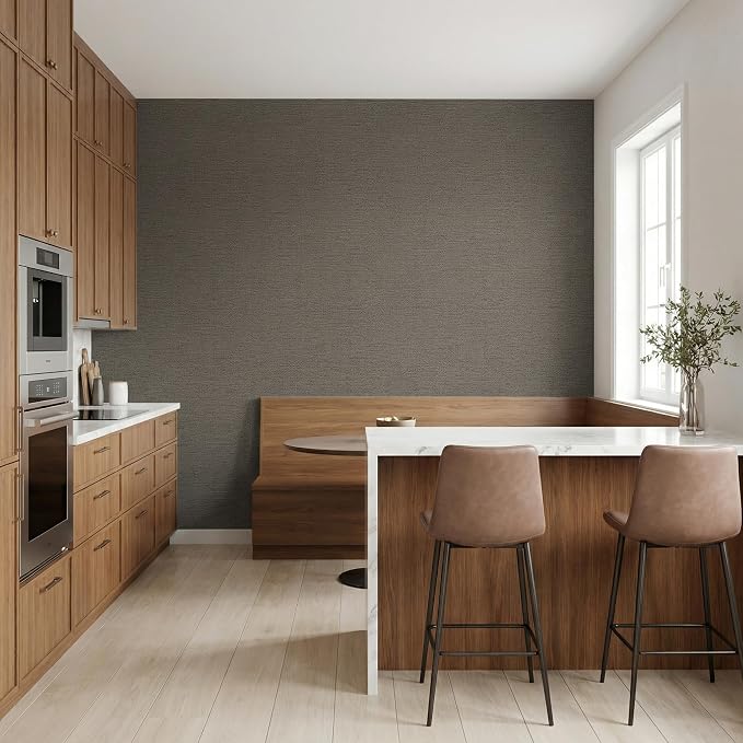 WADILE Grasscloth Peel and Stick Wallpaper 15.7in x 78.7in, Textured Contact - Image 5
