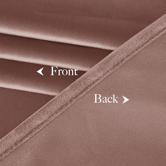 NICETOWN Dusty Pink Velvet Curtains and Drapes - Image 9