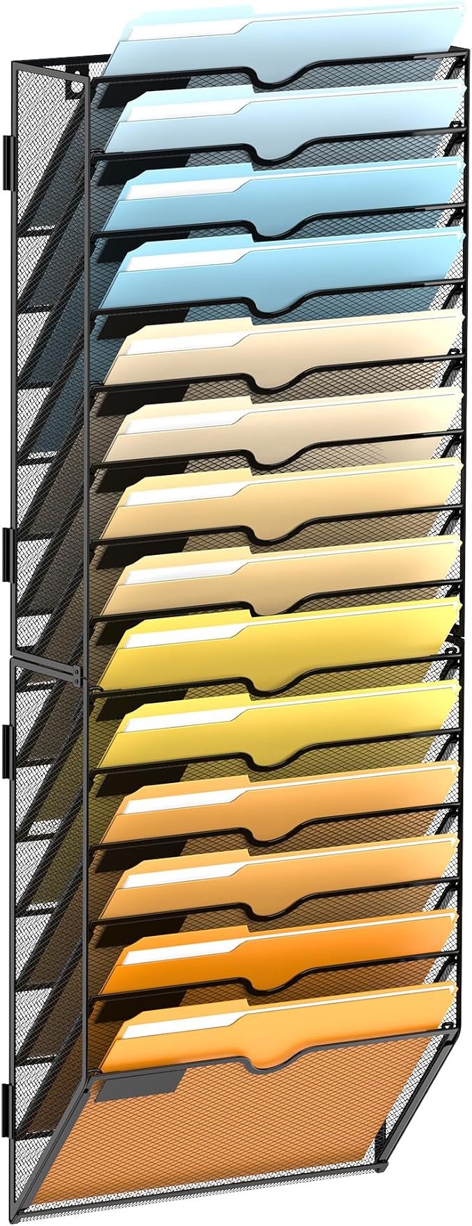 SUPEASY 14 Tier Wall File Organizer, Hanging Wall Mounted Mail Organizer by SUPEASY