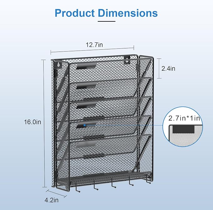 OUTWOLF Hanging Wall File Organizer - Image 4