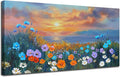Ardemy Landscape Wall Art for Living Room Sunset Flower Large 40"x20", Canvas by Ardemy