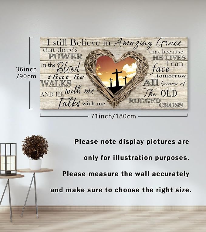 Cao Gen Decor Art A63598 Amazing Grace Wall Art Decor Canvas Print Picture - Image 2