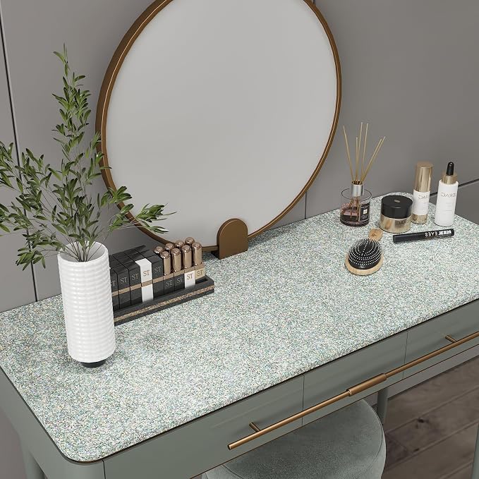 CHIHUT Peel and Stick Silver Holographic Glitter Wallpaper - Image 6