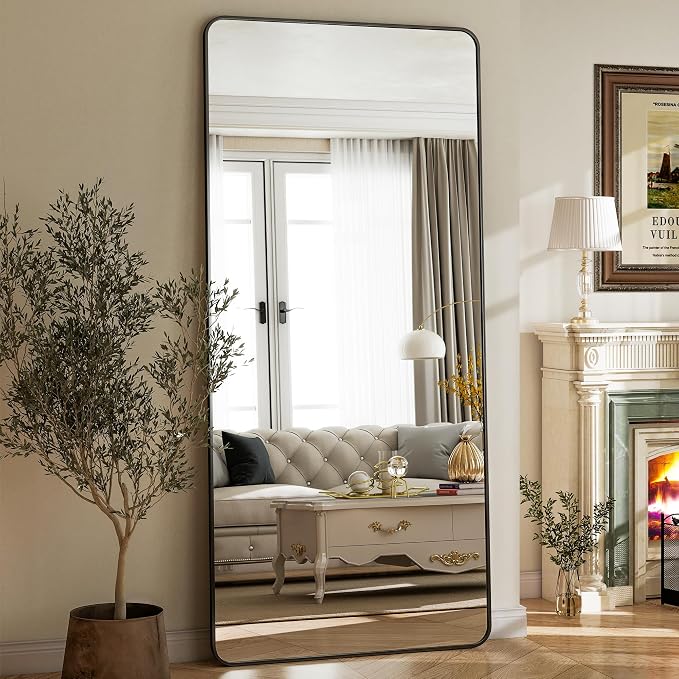 BEAUTYPEAK Black Full Length Mirror, Suitable - Image 5
