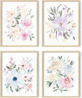 HAUS AND HUES - Set of 4 Flower Posters, Wall Decor, Floral Prints, Flower by HausandHuesArtPrints