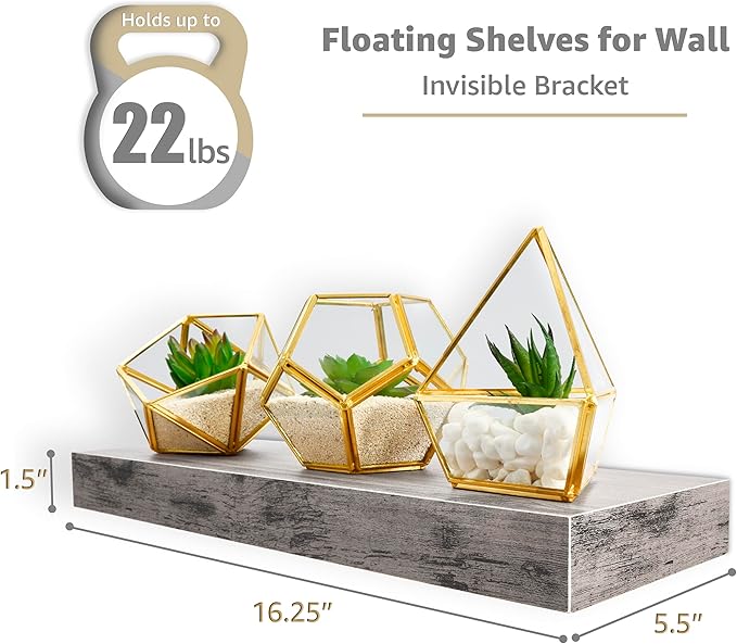 Sorbus Floating Shelves for Wall – 16 Inch Floating Shelf for Kitchen, Living - Image 3