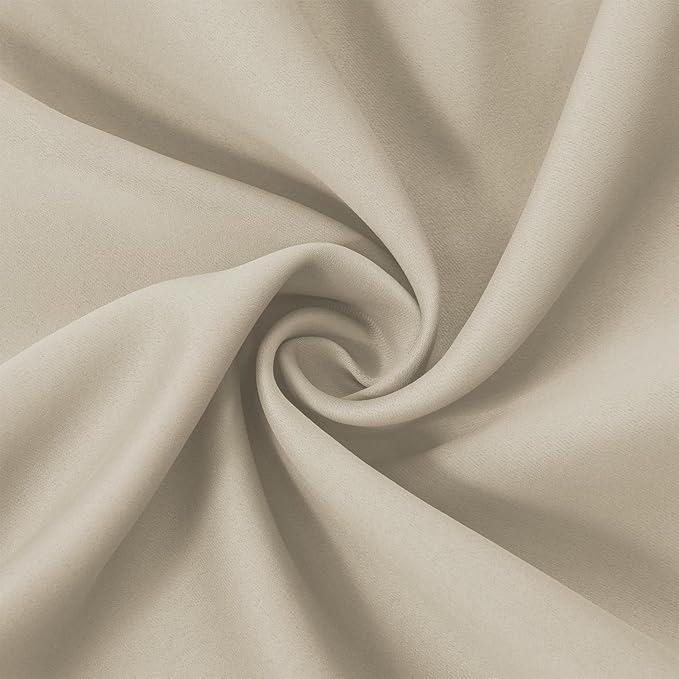LEMOMO Light Beige Thermal Blackout Curtains/52 x 108 Inch/Set of 2 Panels Room - Image 5
