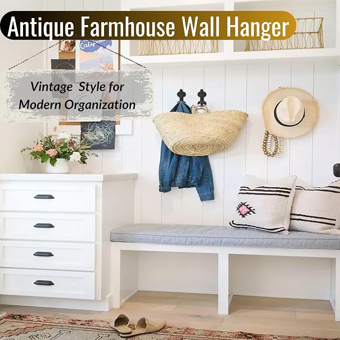 Rustic Wall Hooks: Heavy Duty Cast Iron Hooks, Suitable - Image 5