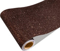 CRE8TIVE 8"x354" Glitter Wallpaper Dark Brown Peel and Stick Wallpaper Border by CRE8TIVE