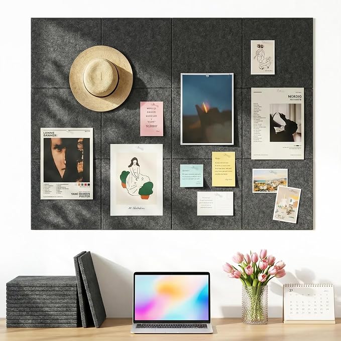 Aothia Felt Bulletin Board Tiles by AothiaSimpleNaturalUnique