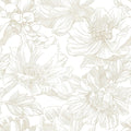 Ismoon Large Floral Peel and Stick Wallpaper Boho Beige/Coffee Contact Paper by Ismoon