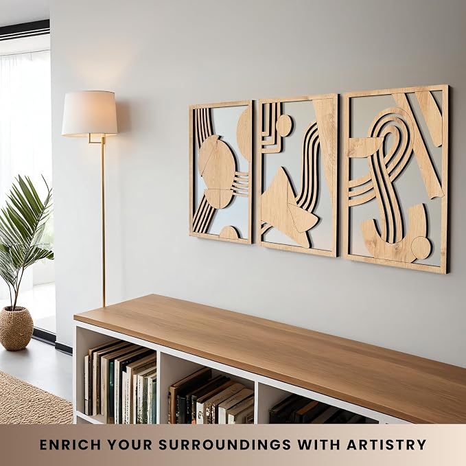 qmmp Modern Wooden Wall Sculptures - Image 8