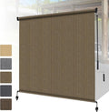Shade&Beyond Custom Size Outdoor Roller Shades Cordless Patio Roll Up Blinds by ShadeBeyond