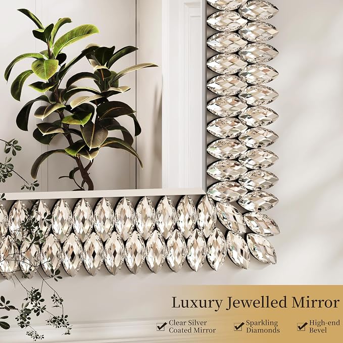 Kelly Miller Jeweled Luxury Bathroom Mirror - Image 3