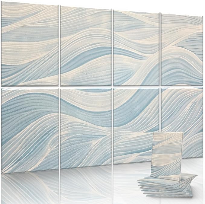 JaneTech 8-Pack Art Acoustic Panels Sound Absorbing Panels, 48x32 Inch by JaneTech