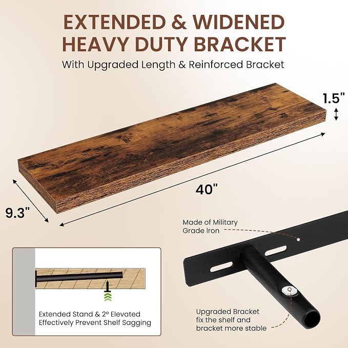 Dreamland 40 Inches Floating Shelves - Image 3